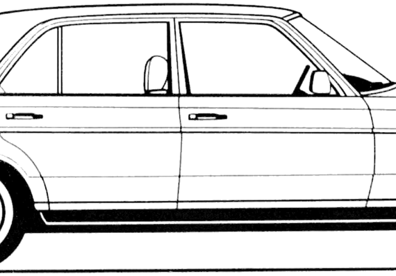 Mercedes-Benz 230E (1983) - Мерседес Бенц - чертежи, габариты, рисунки автомобиля