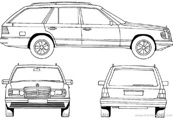 Mercedes-Benz 230TE (1981) - Мерседес Бенц - чертежи, габариты, рисунки автомобиля