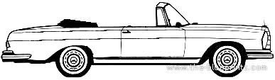 Mercedes-Benz 250SE Cabriolet (1969) - Mercedes Benz - drawings, dimensions, pictures of the car