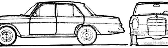 Mercedes-Benz 250S (1968) - Мерседес Бенц - чертежи, габариты, рисунки автомобиля