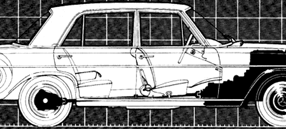 Mercedes-Benz 250 S (1966) - Мерседес Бенц - чертежи, габариты, рисунки автомобиля