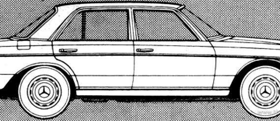 Mercedes-Benz 280E (1980) - Мерседес Бенц - чертежи, габариты, рисунки автомобиля