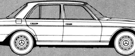 Mercedes-Benz 280E (1981) - Мерседес Бенц - чертежи, габариты, рисунки автомобиля