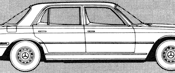 Mercedes-Benz 280SE (1980) - Мерседес Бенц - чертежи, габариты, рисунки автомобиля