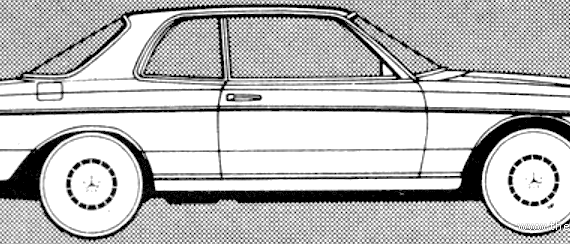 Mercedes-Benz 280 CE (1981) - Мерседес Бенц - чертежи, габариты, рисунки автомобиля