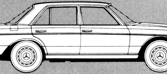 Mercedes-Benz 300D (1980) - Мерседес Бенц - чертежи, габариты, рисунки автомобиля