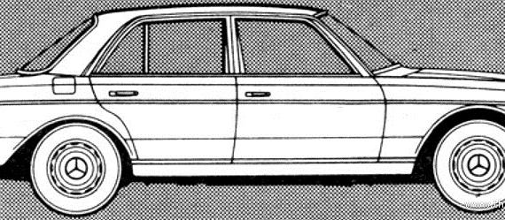 Mercedes-Benz 300D (1981) - Мерседес Бенц - чертежи, габариты, рисунки автомобиля