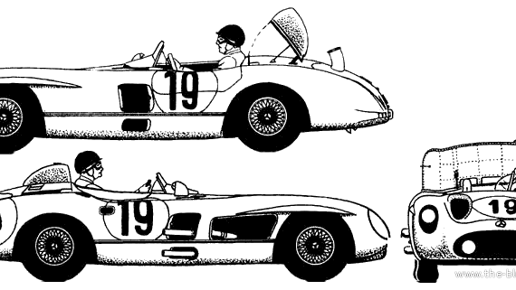 Mercedes-Benz 300SLR - Mercedes Benz - drawings, dimensions, pictures of the car