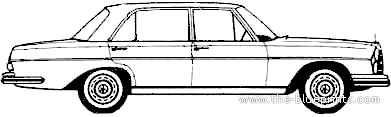 Mercedes-Benz 300 SEL 6.3 (1971) - Мерседес Бенц - чертежи, габариты, рисунки автомобиля