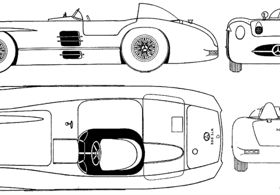Mercedes-Benz 300 SLR - Mercedes Benz - drawings, dimensions, pictures of the car