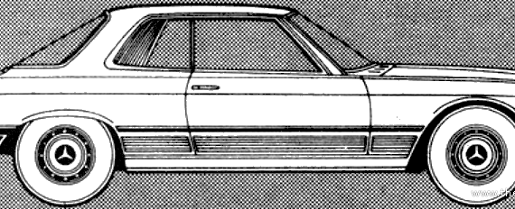 Mercedes-Benz 380 SLC (1981) - Мерседес Бенц - чертежи, габариты, рисунки автомобиля