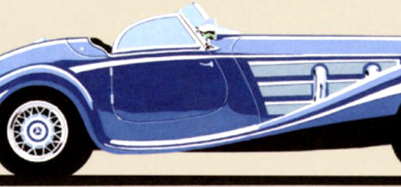 Mercedes-Benz 500K (1936) - Mercedes Benz - drawings, dimensions, pictures of the car