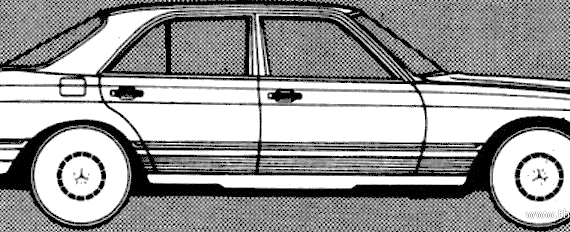 Mercedes-Benz 500SE (1981) - Мерседес Бенц - чертежи, габариты, рисунки автомобиля