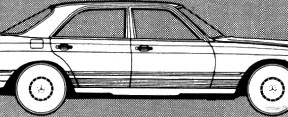 Mercedes-Benz 500 SE (1980) - Мерседес Бенц - чертежи, габариты, рисунки автомобиля