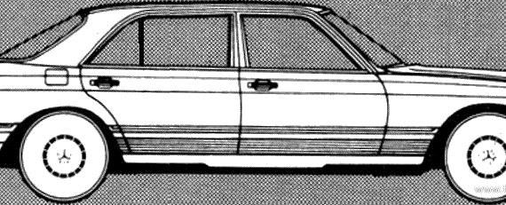 Mercedes-Benz 560SEL (1981) - Мерседес Бенц - чертежи, габариты, рисунки автомобиля