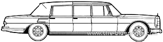 Mercedes-Benz 600 Landaulet (1965) - Мерседес Бенц - чертежи, габариты, рисунки автомобиля
