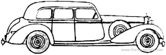 Mercedes-Benz 770 (1937) - Мерседес Бенц - чертежи, габариты, рисунки автомобиля
