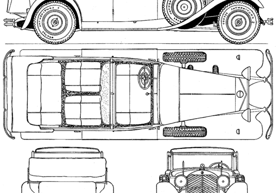 Mercedes-Benz 770 W07 Landaulette (1930) - Mercedes Benz - drawings, dimensions, pictures of the car