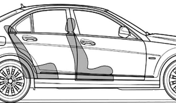 Mercedes-Benz C-Class 220 Cdi (2008) - Mercedes Benz - drawings, dimensions, pictures of the car