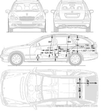 Mercedes-Benz C-Class Estate - Мерседес Бенц - чертежи, габариты, рисунки автомобиля