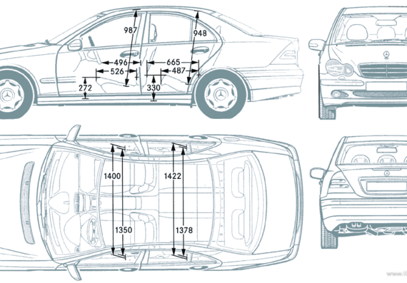 Mercedes-Benz C-Class Limousine - Mercedes Benz - drawings, dimensions, pictures of the car