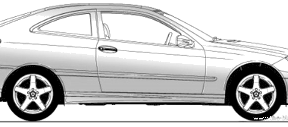 Mercedes-Benz C-Class SC W203 - Мерседес Бенц - чертежи, габариты, рисунки автомобиля