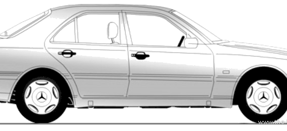 Mercedes-Benz C-Class W202 - Мерседес Бенц - чертежи, габариты, рисунки автомобиля