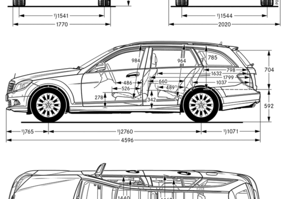 Mercedes-Benz C-class Station (2008) - Mercedes Benz - drawings, dimensions, pictures of the car