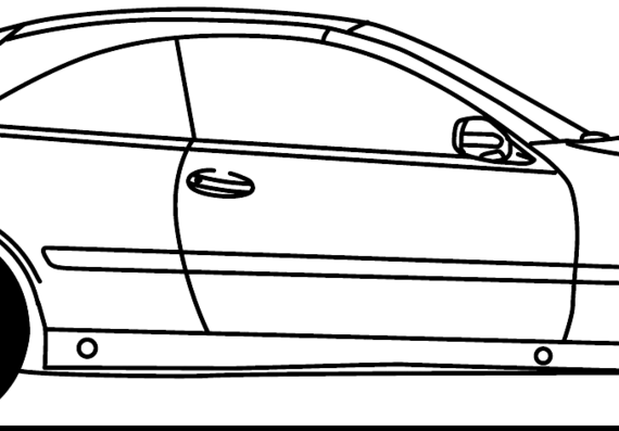 Mercedes-Benz CL-Class (2000) - Мерседес Бенц - чертежи, габариты, рисунки автомобиля