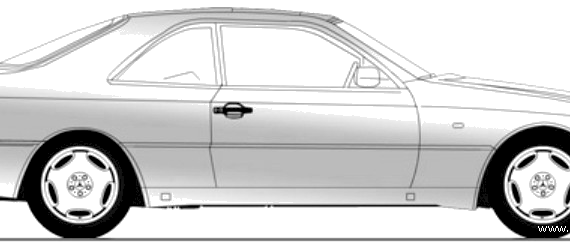 Mercedes-Benz CL-Class C140 - Мерседес Бенц - чертежи, габариты, рисунки автомобиля