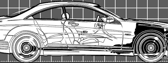 Mercedes-Benz CL550 (2011) - Мерседес Бенц - чертежи, габариты, рисунки автомобиля