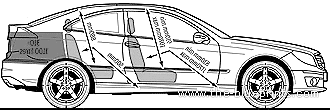 Mercedes-Benz CLC220 CDI Sport (2008) - Мерседес Бенц - чертежи, габариты, рисунки автомобиля