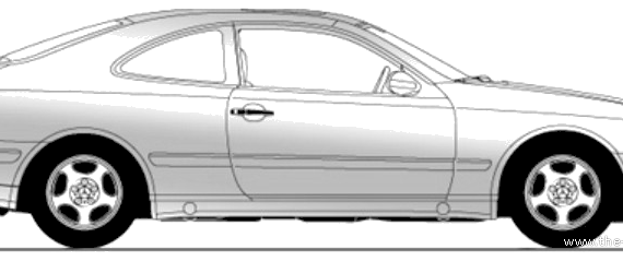 Mercedes-Benz CLK-Class C208 - Мерседес Бенц - чертежи, габариты, рисунки автомобиля