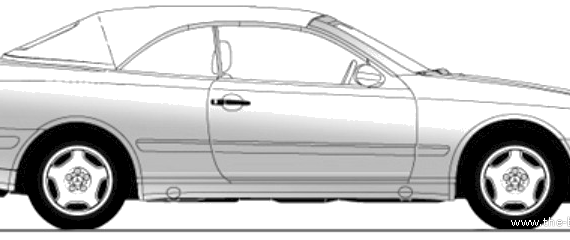 Mercedes-Benz CLK-Class Cabriolet A208 - Мерседес Бенц - чертежи, габариты, рисунки автомобиля