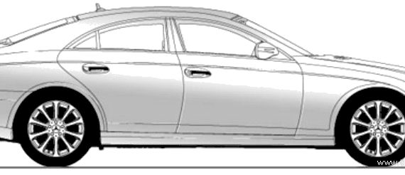 Mercedes-Benz CLS-Class C219 - Мерседес Бенц - чертежи, габариты, рисунки автомобиля