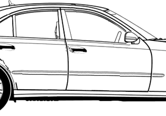 Mercedes-Benz E-Class (2007) - Мерседес Бенц - чертежи, габариты, рисунки автомобиля