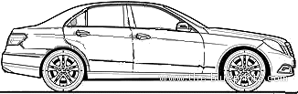 Mercedes-Benz E-Class E250 CDI SE (2009) - Мерседес Бенц - чертежи, габариты, рисунки автомобиля