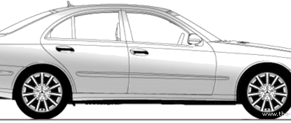 Mercedes-Benz E-Class W211 - Мерседес Бенц - чертежи, габариты, рисунки автомобиля