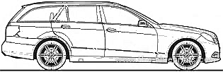 Mercedes-Benz E350 CDI Estate (2010) - Мерседес Бенц - чертежи, габариты, рисунки автомобиля