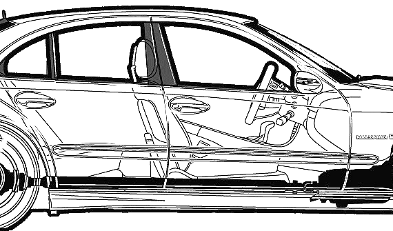 Mercedes-Benz E55 AMG (2003) - Мерседес Бенц - чертежи, габариты, рисунки автомобиля