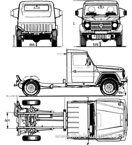 Mercedes-Benz G-Class Cab (1999) - Mercedes Benz - drawings, dimensions, pictures of the car