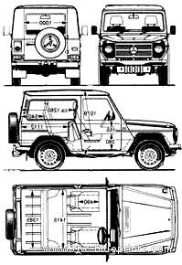Mercedes-Benz G-Class SWB (1999) - Mercedes Benz - drawings, dimensions, pictures of the car