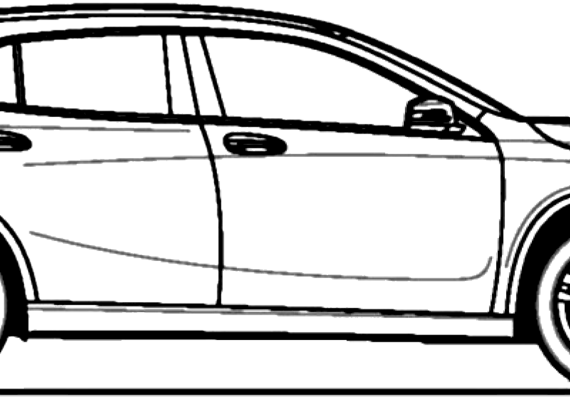 Mercedes-Benz GLA 220CDI (2014) - Мерседес Бенц - чертежи, габариты, рисунки автомобиля