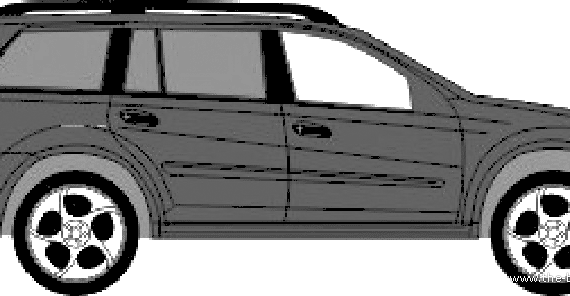 Mercedes-Benz GL 63 AMG - Мерседес Бенц - чертежи, габариты, рисунки автомобиля
