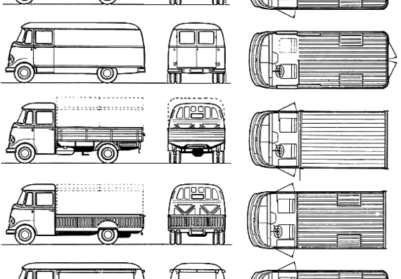 Mercedes-Benz L319 (1958) - Mercedes Benz - drawings, dimensions, pictures of the car