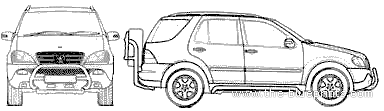 Mercedes-Benz ML-Class 270Cdi - Mercedes Benz - drawings, dimensions, pictures of the car
