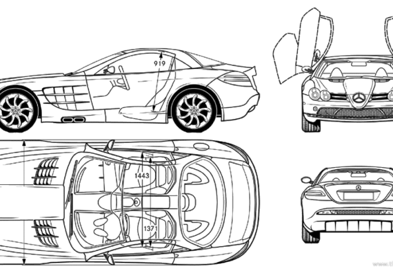 Mercedes-Benz McLaren SLR - Mercedes Benz - drawings, dimensions, pictures of the car