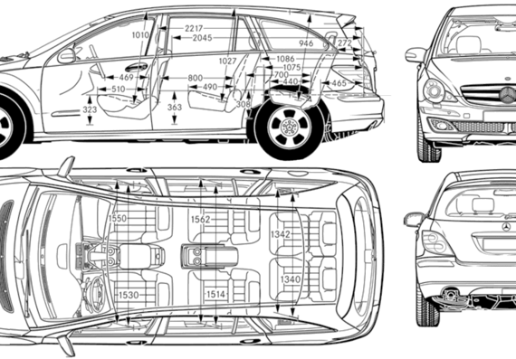 Mercedes-Benz R-Class LWB (2006) - Mercedes Benz - drawings, dimensions, pictures of the car