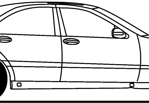 Mercedes-Benz S-Class (2000) - Мерседес Бенц - чертежи, габариты, рисунки автомобиля
