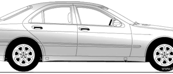 Mercedes-Benz S-Class W220 - Мерседес Бенц - чертежи, габариты, рисунки автомобиля